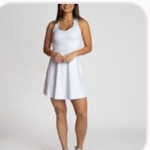 Senita‎ Athletics Lux Lightweight Baseline White Athletic Dress Racerback Sz M